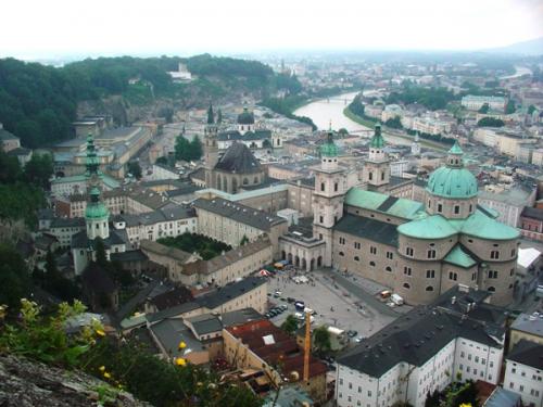 城から見たザルツブルグ