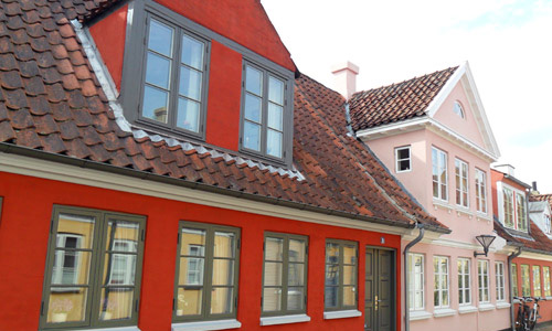 オーデンセの家々