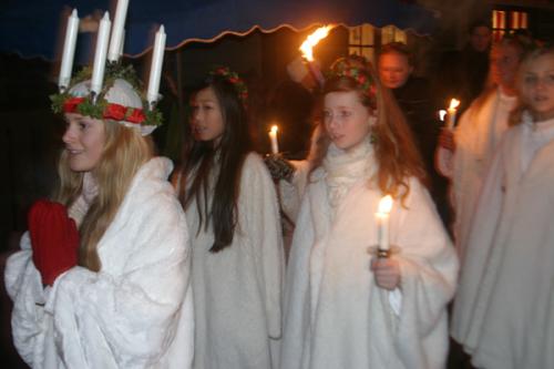 スウェーデンのルチア祭の様子