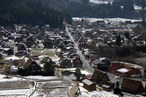世界遺産白川郷の全景