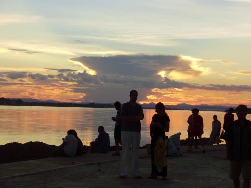 メコン川の夕日