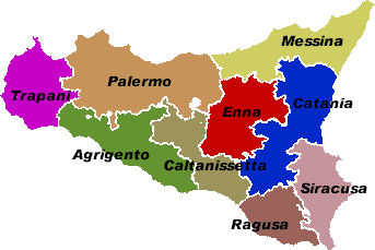 シチリア地図