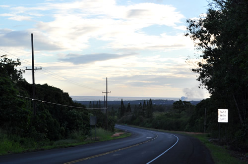 カラパナ溶岩見学エリアへ向かう途中