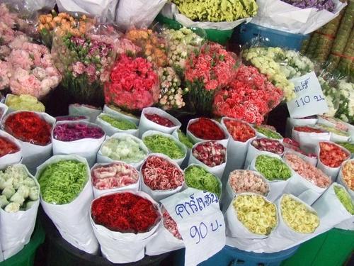 バンコク 花市場