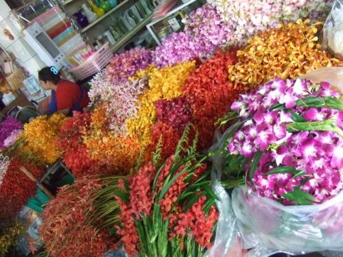 バンコク 花市場