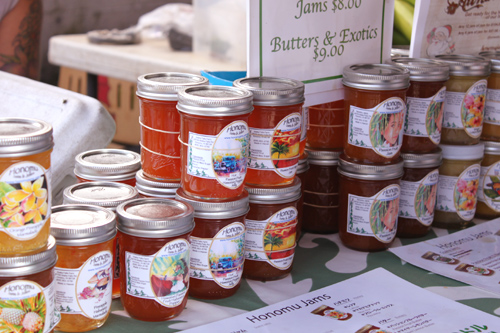 トロピカルなラベルのジャム