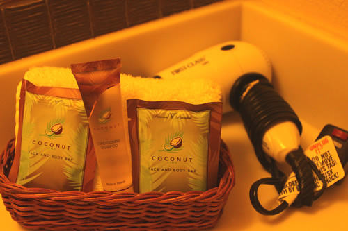 バスアメニティはココナッツの香り