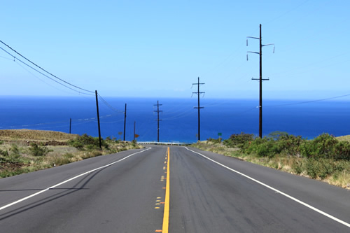 ワイメアからハプナビーチへ向かう途中