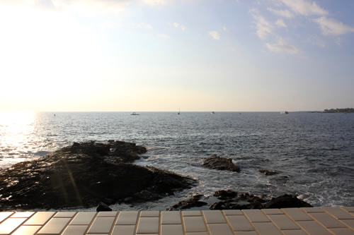 一番海に近い席をGET!