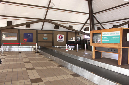 バゲージクレームも小規模