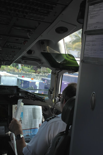 出発前のコックピット