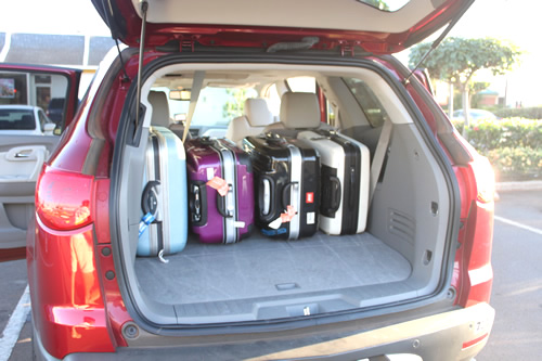 スーツケース4つでもこの余裕！