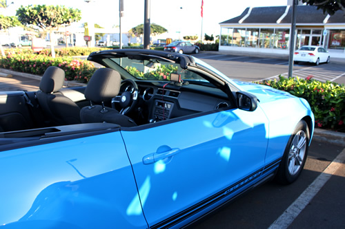 せっかくのコンバーチブルなのでフルオープン♪