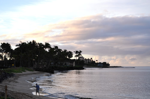 帰り道にビーチをお散歩