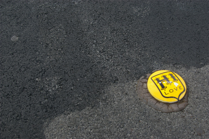 駐車スペースで