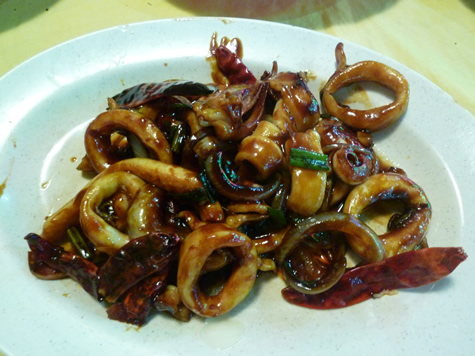 イカの唐辛子炒め