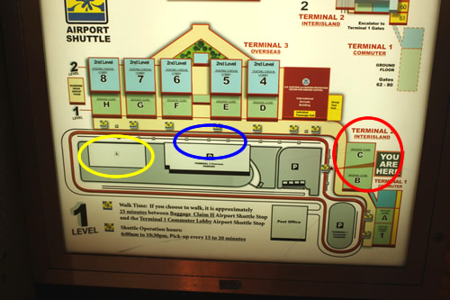 ホノルル空港案内図