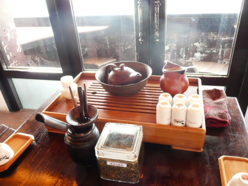 良い景色を眺めながら飲むお茶は最高!