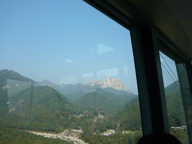 ケーブルカーから見える景色。