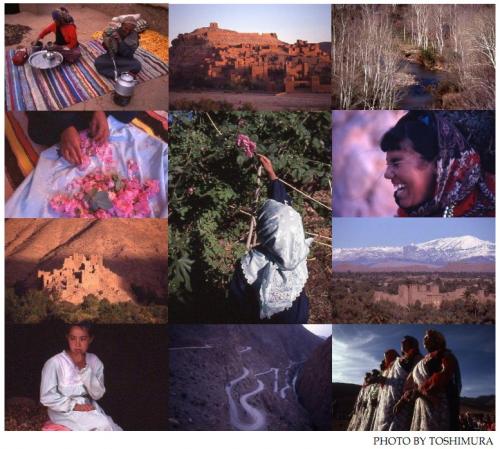 カスバ街道の景観と人々の様子