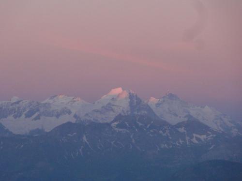 ユングフラウ峰、メンヒ峰、