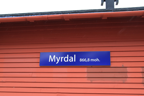 ミュールダール駅看板