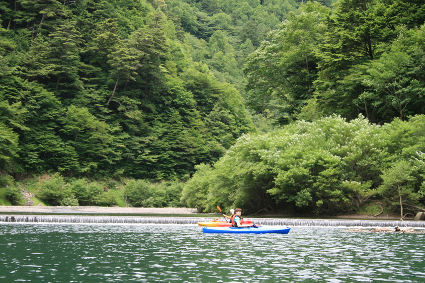 奥木曽湖でカヌーチャレンジ！017