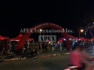 メコン川沿いの護岸工事、終了