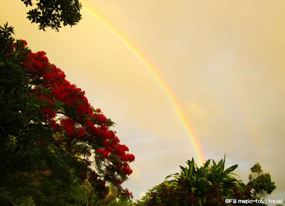 先日のマナ島出張で出会った虹！（ダブル♪