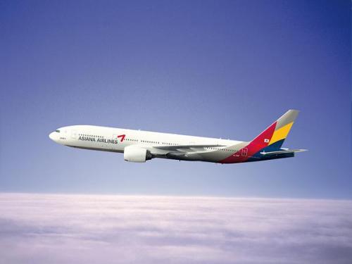 アシアナ航空機影