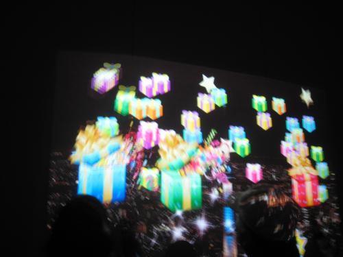 ガラスにクリスマス