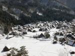 絶景 青空の白川郷合掌集落 冬景色?