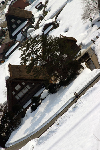 和田家を背景に記念写真