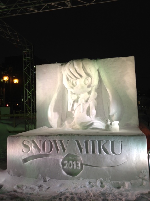 初音ミク雪像