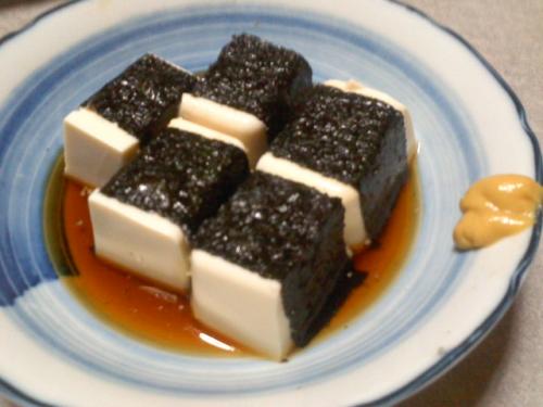 豆腐の海苔巻き