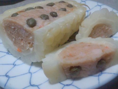 白ゴーヤ鶏詰め蒸し