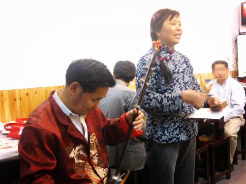 西塘のレストランで