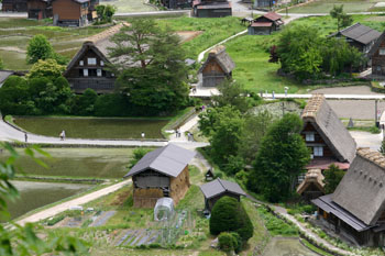 梅雨 雨季ウキ 白川郷?