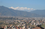 カトマンドゥ市内からのヒマラヤ眺望