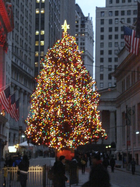 ニューヨーク証券取引所のクリスマス・ツリ