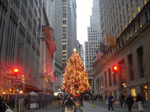 ニューヨーク証券取引所のクリスマス・ツリ