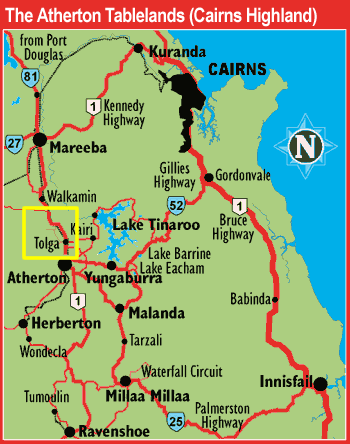 Atherton tabland Map