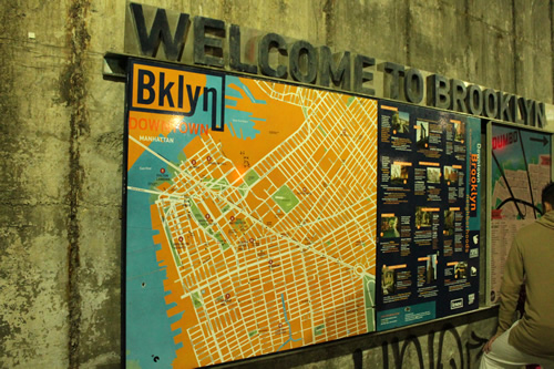 ブルックリンの地図・見どころ案内板
