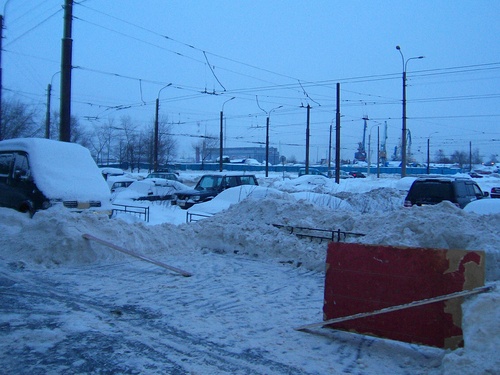 道路の大雪