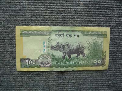 100ルピー ウラ