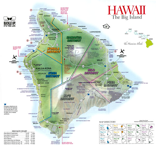 ハワイ島のドライブマップ