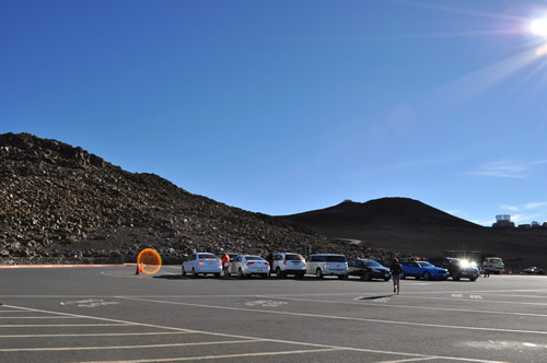 ビジターセンターの駐車場