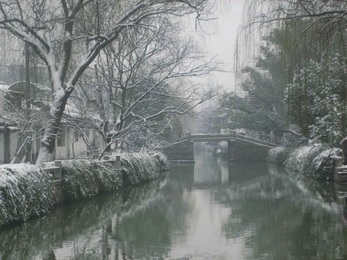水郷雪景色