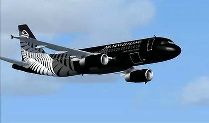 ニュージーランド航空真っ黒フライト