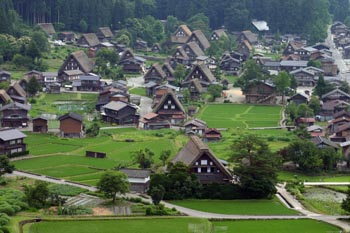 白川郷全景の撮影スポット
